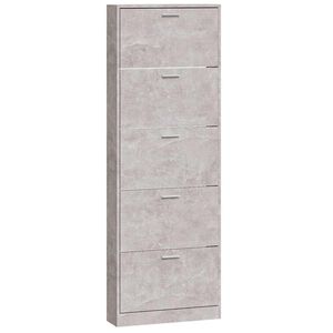 vidaXL skoskab 59x17x169 cm konstrueret tr&aelig; betongr&aring;