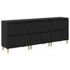 vidaXL Sideboards 3 stk. Sort eg 60 x 35 x 70 cm Konstrueret tr&aelig;