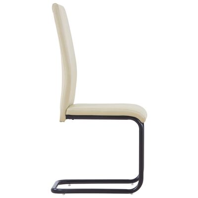 vidaXL spisebordsstole med cantilever 4 stk. kunstlæder cappuccino