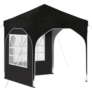 vidaXL Pop-up Festtelt 192 x 192 x 245 cm Sort