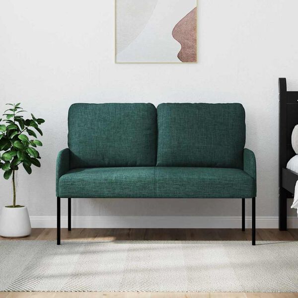 vidaXL Sofaer med pude 110cm M&oslash;rkegr&oslash;n Krydsfin&eacute;r
