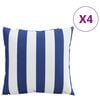 vidaXL pyntepuder 4 stk. 40x40 cm stof bl&aring; og hvid
