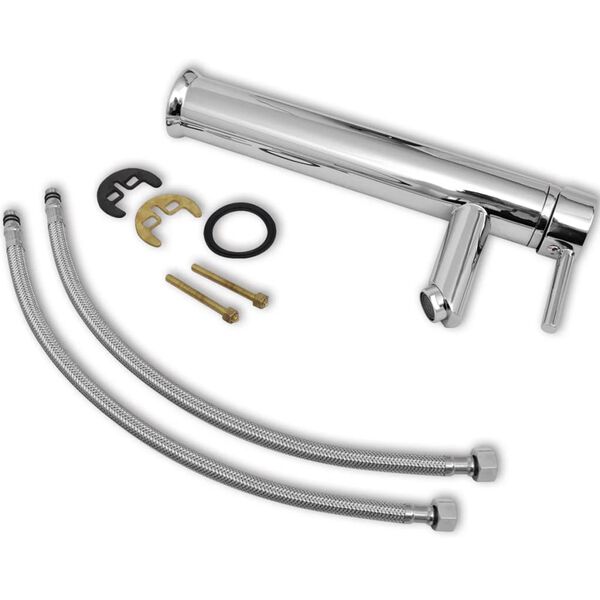 vidaXL blandingsbatteri til badeværelset 2 stk. krom