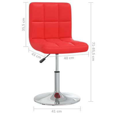 vidaXL spisebordsstole 4 stk. kunstlæder rød