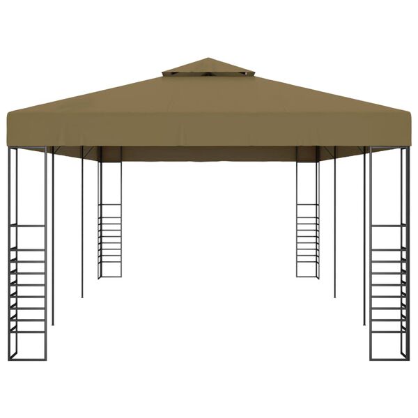 vidaXL pavillon 6x3x2,7 m 180 g/m² gråbrun