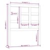 vidaXL sengegavl 80,5x4x100 cm massivt fyrretræ hvid