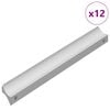 vidaXL H&aring;ndtag Ensfarvet 12 stk. S&oslash;lv 105.7 x 7.4 x 15.5 mm Aluminium