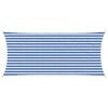 vidaXL Solsejl Bl&aring; og Hvid 2 x 4 m HDPE