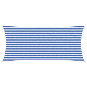 vidaXL Solsejl Bl&aring; og Hvid 2 x 4 m HDPE