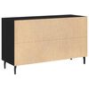 vidaXL Sideboard med skuffe Sort eg 100 x 36 x 60 cm Konstrueret træ