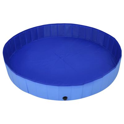 vidaXL foldbart hundebassin 200x30 cm PVC blå