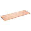 vidaXL bordplade til badev&aelig;relse 180x60x(2-4) cm massivt tr&aelig; lysebrun