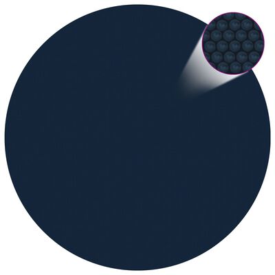 vidaXL flydende solopvarmet poolovertræk 527 cm PE sort og blå
