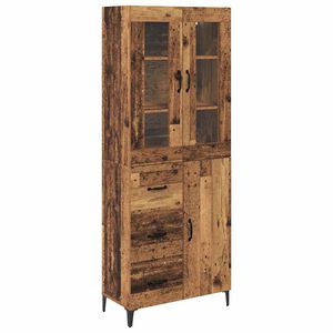 vidaXL Highboard Gammelt tr&aelig; 69,5 x 34 x 180 cm Konstrueret tr&aelig;