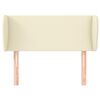 vidaXL sengegavl med kanter 93x23x78/88 cm kunstl&aelig;der cremefarvet