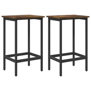 vidaXL Barb&aelig;nk 2 stk. R&oslash;get eg 40 x 32 x 64 cm Konstrueret tr&aelig;