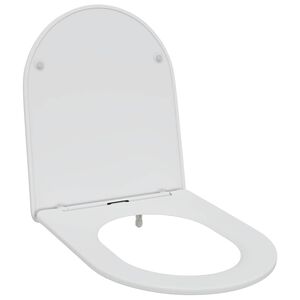 vidaXL Toilet s&aelig;de Hvid 47 x 36 x 3,4 cm Duroplast