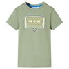 T-shirt til b&oslash;rn str. 128 lys kakifarve