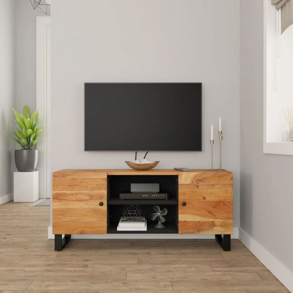 vidaXL tv-bord 105x33x46 cm massivt akacietræ