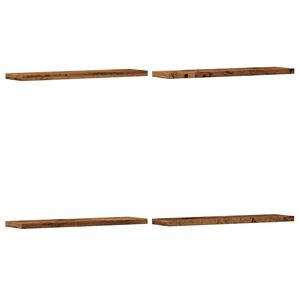 vidaXL v&aelig;ghylder 4 stk. 40x10x1,5 cm konstrueret tr&aelig; gammelt tr&aelig;-look