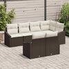 vidaXL Sofa Sæt med pude 7 pcs Brun polyrattan