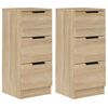 vidaXL sk&aelig;nke 2 stk. 30x30x70 cm konstrueret tr&aelig; sonoma-eg