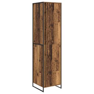 vidaXL Warderobe 2 pcs Gammelt tr&aelig; 50 x 50 x 200 cm Konstrueret tr&aelig;