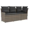 vidaXL 2 stk. Have Armst&oslash;tte Sofa med Hj&oslash;rnesofa PE Rattan
