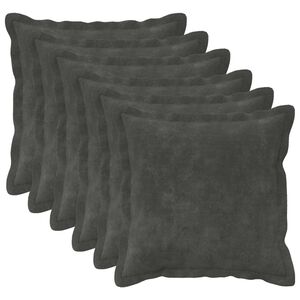 vidaXL Pudebetr&aelig;k 6 stk. HOUTEN Antracit 30 x 30 cm Mikrofiber Fleece