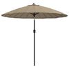 vidaXL parasol med aluminiumstang 270 cm gr&aring;brun