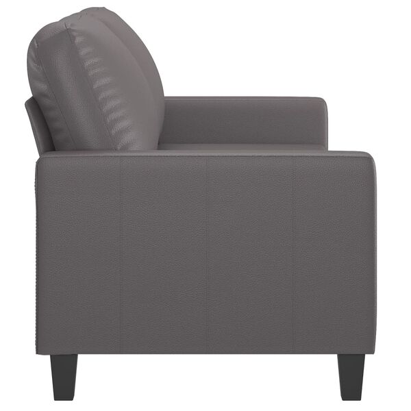 vidaXL 2-personers sofa 140 cm kunstl&aelig;der gr&aring;