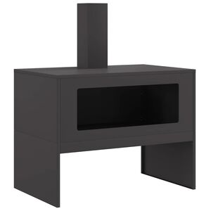 vidaXL B&aring;lsted Sort 80 x 50 x 96 cm Koldvalset st&aring;l
