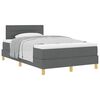 vidaXL Box spring seng med pude M&oslash;rkegr&aring; 120 x 200 cm Stof