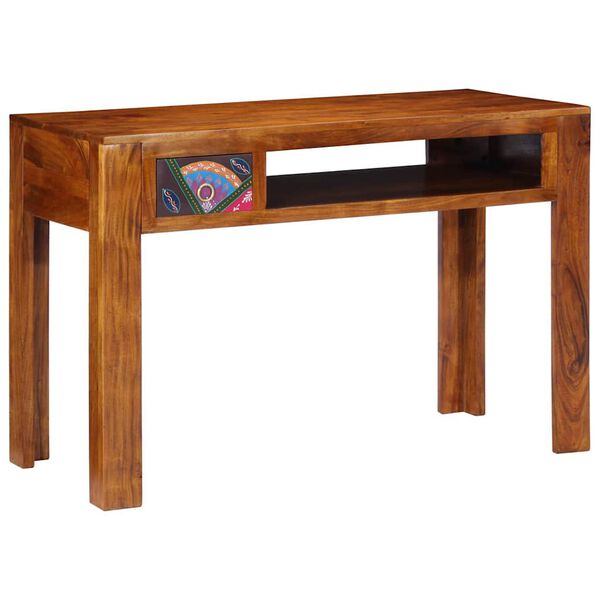 vidaXL Skrivebord med skuffe med opbevaring Brun 110 x 50 x 73 cm