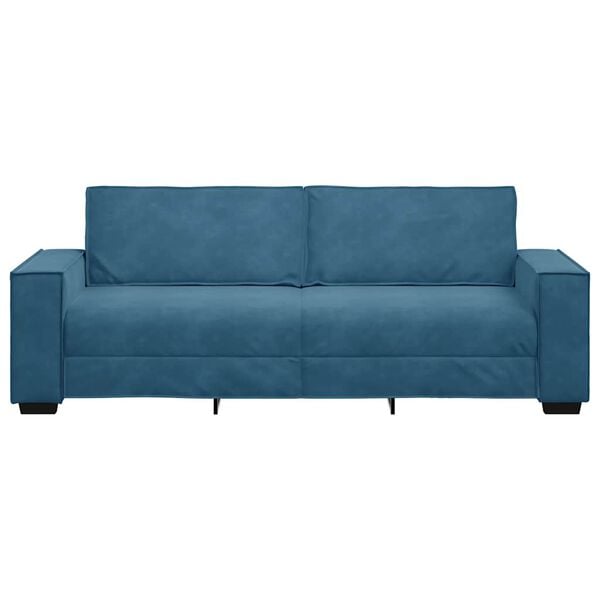 vidaXL 3-personers sofa 220x78x84 cm velour bl&aring;