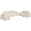 vidaXL Sofa 3 pcs Beige 221 x 80 x 80 cm Linned-blandet stof