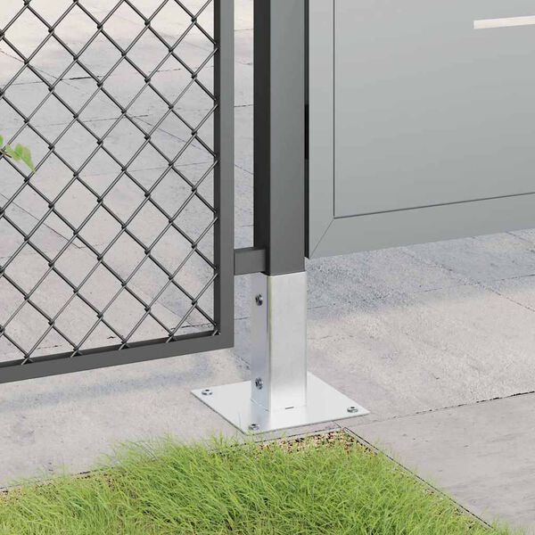 vidaXL stolpef&oslash;dder firkantet 12 stk. 51x51 mm galvaniseret st&aring;l