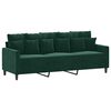 vidaXL 3-personers sofa 180 cm fl&oslash;jl m&oslash;rkegr&oslash;n