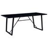 vidaXL spisebord 180x90x75 cm h&aelig;rdet glas sort