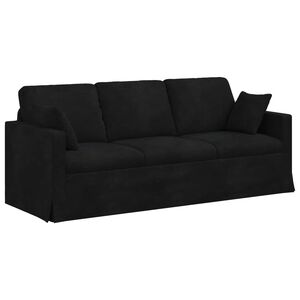 vidaXL Sofa Sort 198 x 78 x 80 cm Fl&oslash;jl