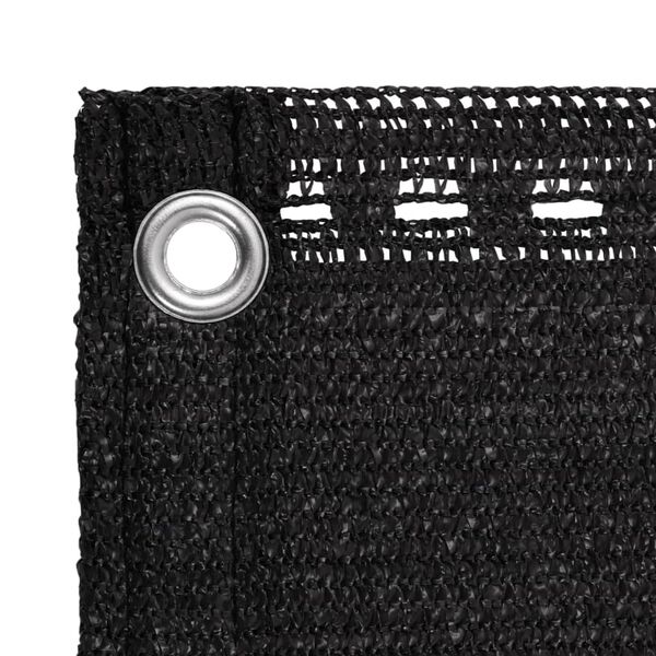 vidaXL altanafskærmning 75x400 cm HDPE sort