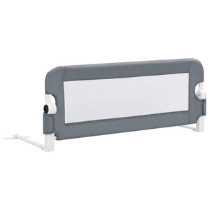 vidaXL sengegelænder til barneseng 102 x 42 cm polyester grå