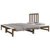 vidaXL daybed med udtr&aelig;k 2x(90x190) cm massivt fyrretr&aelig; gyldenbrun