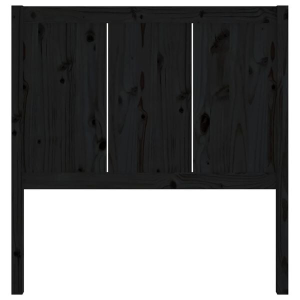 vidaXL sengegærde 95,5x4x100 cm massivt fyrretræ sort
