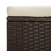 vidaXL ottomaner med hynder 2 stk. 40x30x40 cm polyrattan brun