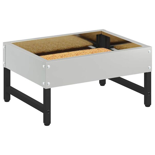 vidaXL Fuglefoder S&oslash;lv 80 x 28 x 13.5 cm Galvaniseret st&aring;l
