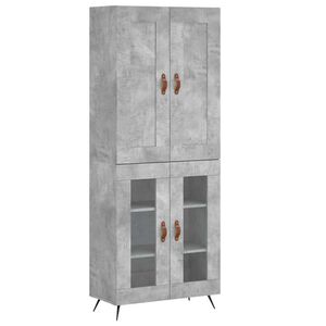 vidaXL h&oslash;jskab 69,5x34x180 cm konstrueret tr&aelig; betongr&aring;