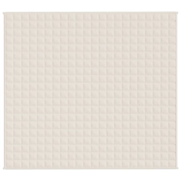 vidaXL tyngdet&aelig;ppe 200x230 cm 9 kg stof lys cremefarve