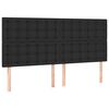 vidaXL sengegavl sort 160x5x118/128 cm kunstl&aelig;der