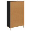 vidaXL Highboard Sort eg 69,5 x 31 x 115 cm Ingeni&oslash;rtr&aelig; og glas